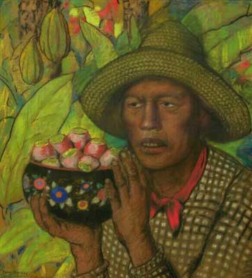 Alfredo Ramos Martinez, Table with Fruits Fine Art Reproduction Oil Painting