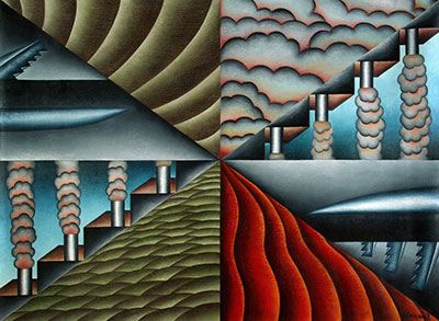 Antonio Henrique Amaral, Field of Opposites Fine Art Reproduction Oil Painting