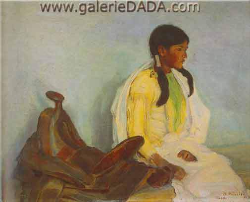Bert Geer Philips, Portrait of an Indian Girl Fine Art Reproduction Oil Painting