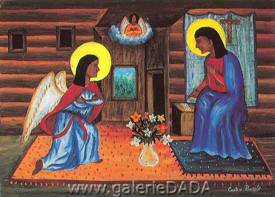 Castera Bazile, Annunciation Fine Art Reproduction Oil Painting