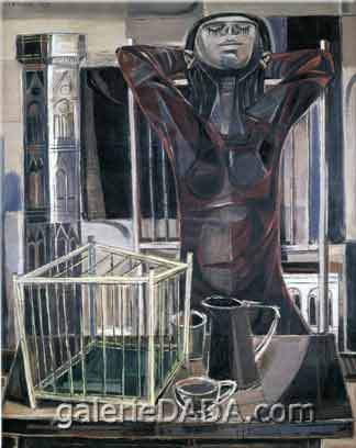 Enrique Grau, Still Life in Red Fine Art Reproduction Oil Painting