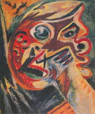 Jackson Pollock, Orange Head Fine Art Reproduction Oil Painting