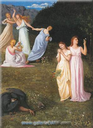 Pierre Puvis de Chavannes, The Goatherd Fine Art Reproduction Oil Painting