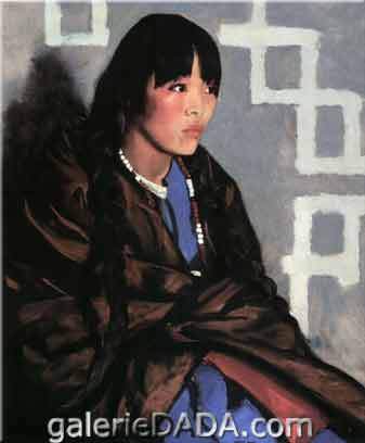 Robert Henri, Indian Girl Fine Art Reproduction Oil Painting
