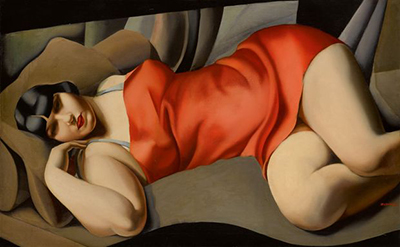 Tamara de Lempicka, The Pink Tunic Fine Art Reproduction Oil Painting