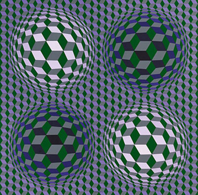 Victor Vasarely, Elbrouz-II Fine Art Reproduction Oil Painting
