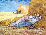 Vincent Van Gogh, Noon: Rest (Thick Impasto Paint) Fine Art Reproduction Oil Painting